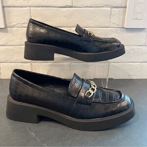 Reaction Kenneth Cole sz 8.5 Sienna lug sole loafer black